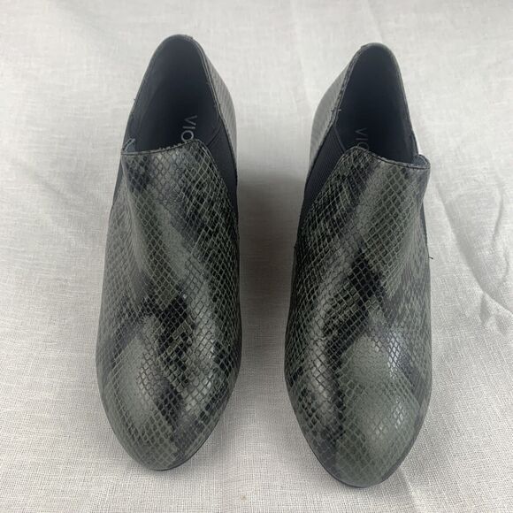 Vionic Stanton Wedge Heel Booties Faux Snakeskin Women's 8.5 Ankle Boots  (0685) - Picture 2 of 8